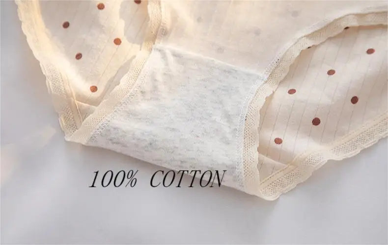 5Pcs/Set M-XL Women's Panties Cotton Underwear Cute Cartoon Bear Girl Briefs Mid Waist Underpants Breathable Panty Sexy Lingerie.