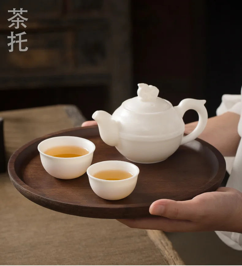 Heavy Bamboo Tray Rectangular Home Living Room Tea Tray BBQ Plate Fruit Snacks Bread Tray.