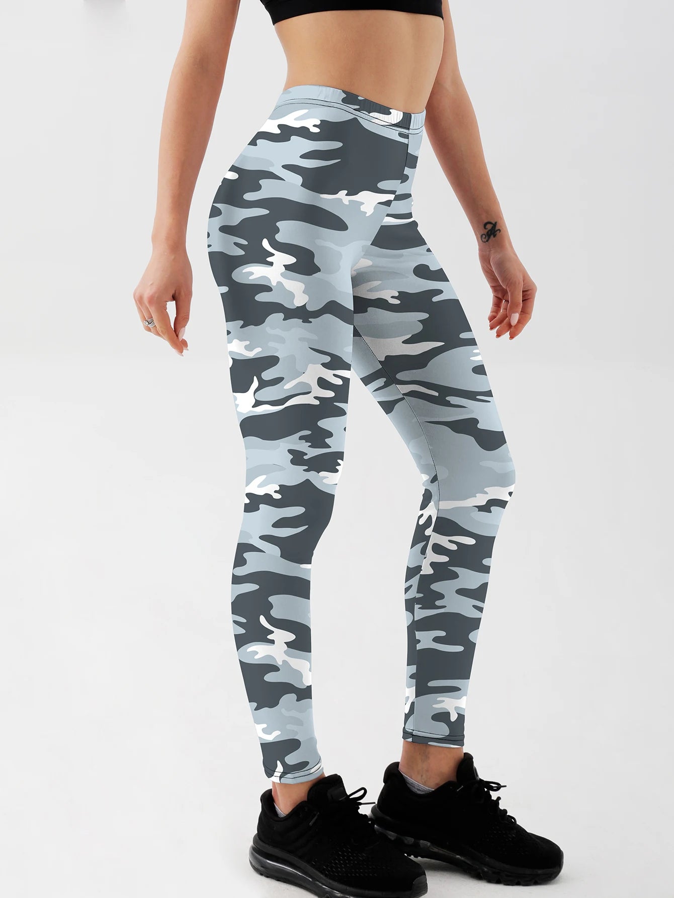 Fashion Women camouflage Leggings For Fitness High Waist Gym Legging Push Up Women navy Leggings.