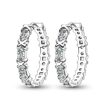 GIGAJEWE Moissanite D Nova Pink Color VVS1 Total 1.92ct 925 Silver Earring 18K Gold Plated Diamond Test Passed Jewelry Girl Gift