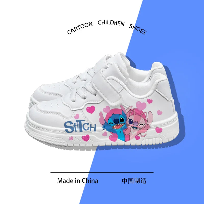 Disney kids cartoon Stitch cute Casual shoes soft sports shoes for kids gift.