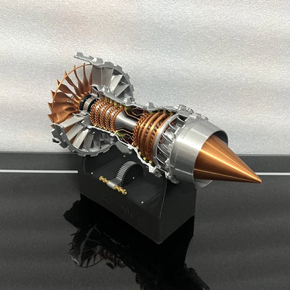 TR900 Aviation Turbofan Engine Model DIY Model Kit 27CM Electric Turbofan Engine Assembly Toy Kit.
