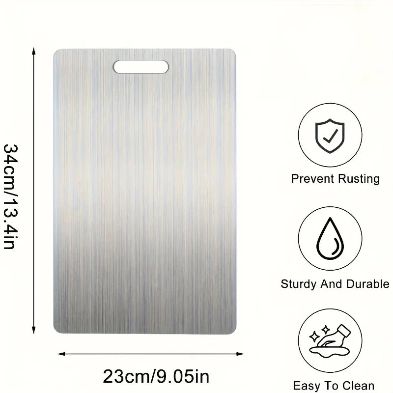 316 Stainless Steel Panel and Chopping Board Kitchen Household Thickened Double Sided Cutting Board Block Kneading Dough Board