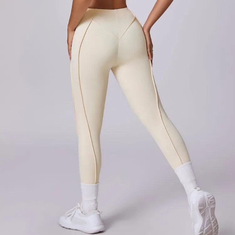 Seamless Yoga Leggings Pants Sports Fitness High Waist Peach Hip Raise Training Trousers Running Workout Gym Leggings for Women.