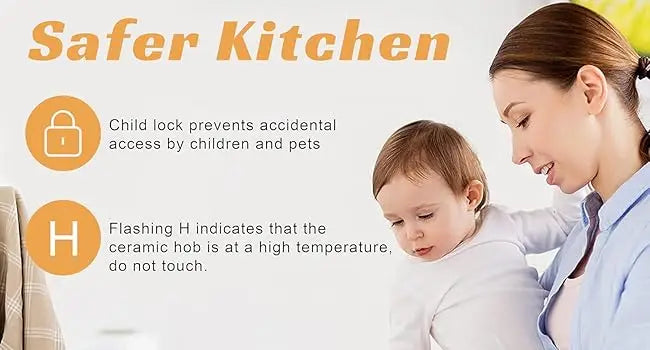 Karinear Ceramic Hob 2 Zones, 3200W Plug in Electric Hob with Safety Lock, Knobs&Touch Control, 56cm Coutertop Freestanding 240V.