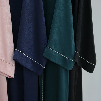 Ramadan Women's Galabiyas Solid Open Kaftan Dubai Abaya Dress Turkey Kimono Long Cardigan Fashion Muslim Islamic Clothing.