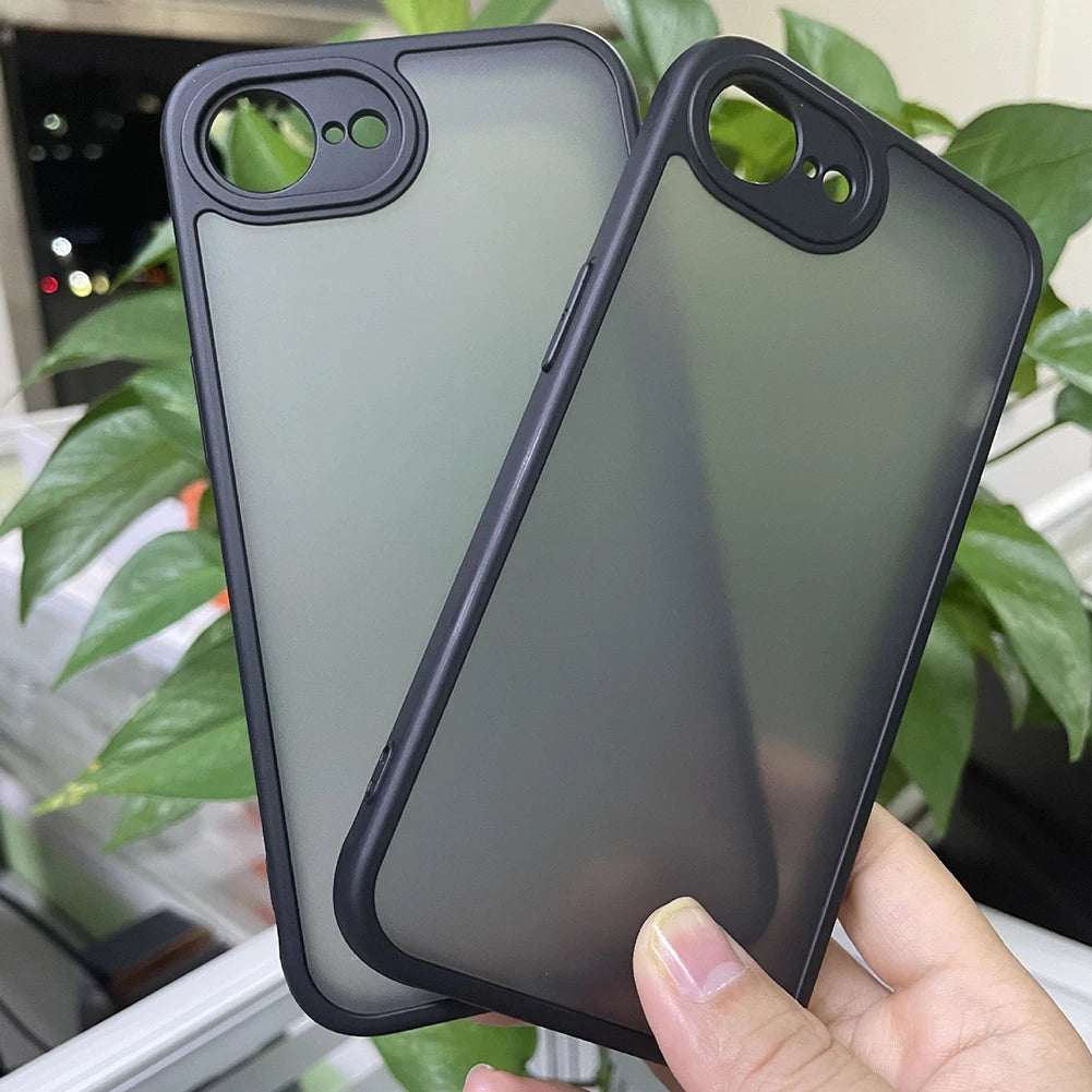 Frosted Translucent Case for iPhone 16E Matte Hard Cover Drop Protection Shockproof Frosted Translucent Phone Cover Anti-Scratch.