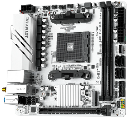 JGINYUE ITX AMD AM4 B450 ARGB Computer Motherboard supports DDR4 desktop RAM AM4 CPU slot NVME NGFF M.2 USB 3.0 VGA for Ryzen5.