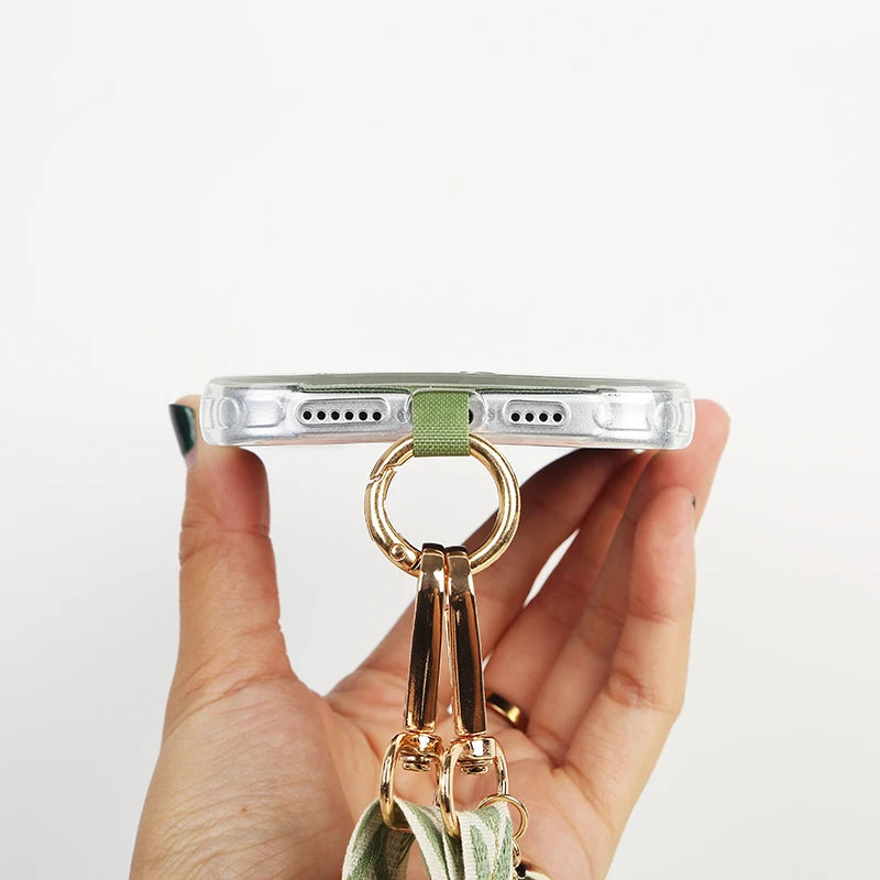 Universal Adjustable Mobile Phone Lanyard for Women Crossbody Single Shoulder Neck Strap Pearl Pendant Hanging Anti Loss Rope.