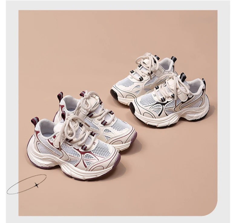 Summer Breathable Mesh Children’s Running Shoes for Boys Girls Non-Slip Soft Sole Toddler Sneakers School Outdoor Play Footwear.