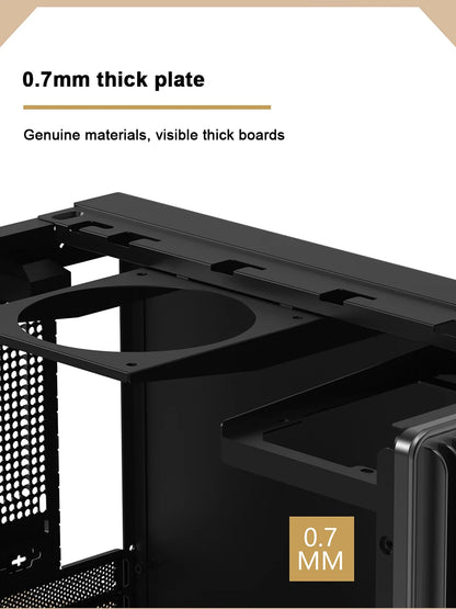 Power Train P40 MATX Mesh Case Handheld DIY Mini Compact ITX Type-c Desktop Game Computer Chassis Supports 350mm Graphics Card.