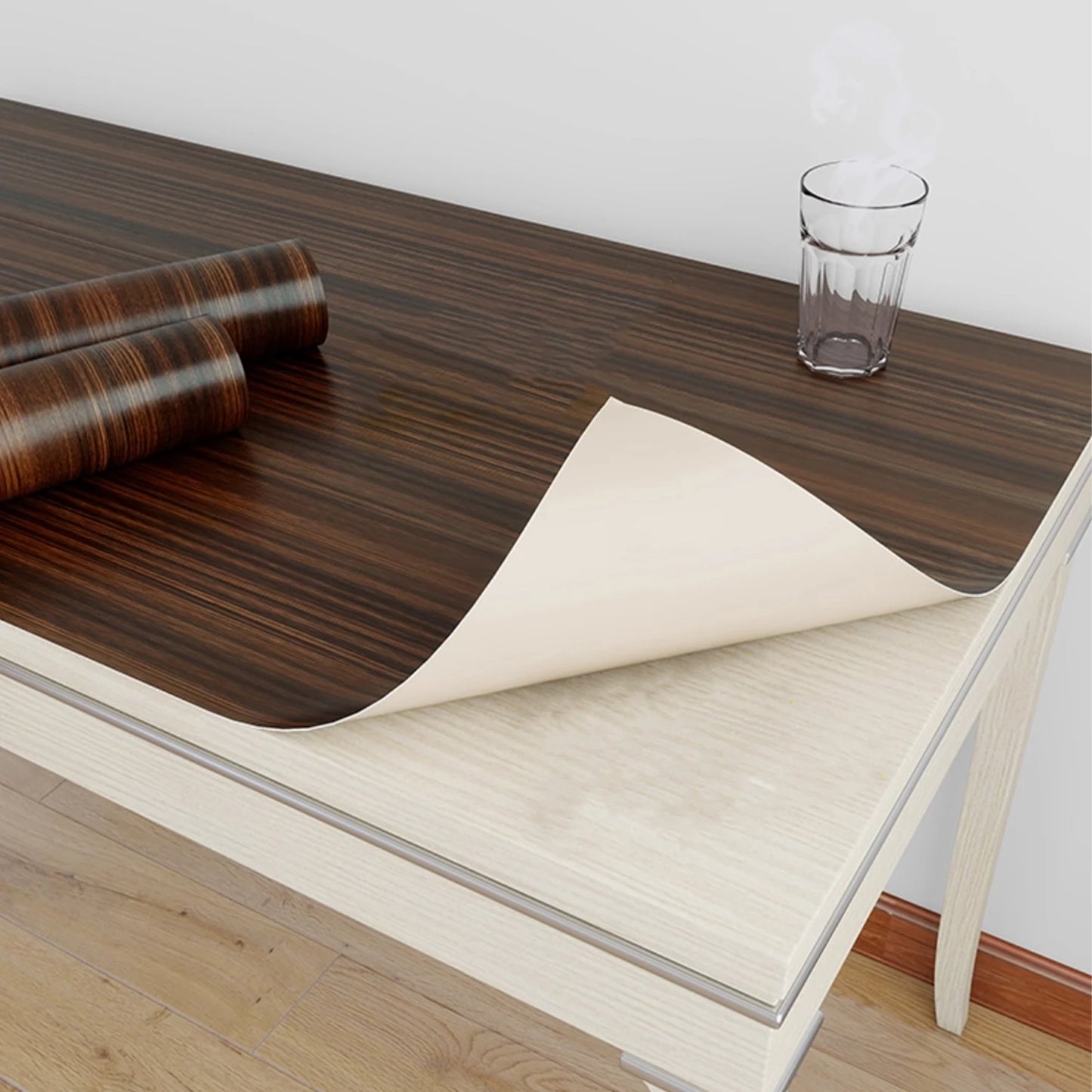 Holzmaserung DIY Aufkleber PVC selbstklebende wasserdichte Tapeten Renovierung Möbel Wandaufkleber Home Decor klebrige Papieraufkleber