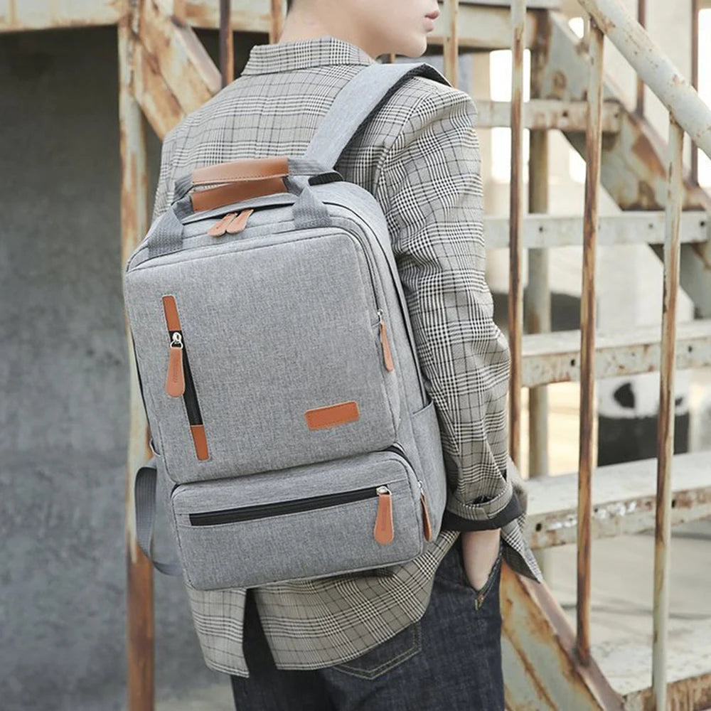 New casual men's shoulder bag set of three outdoor travel computer backpack men's shoulder bag.