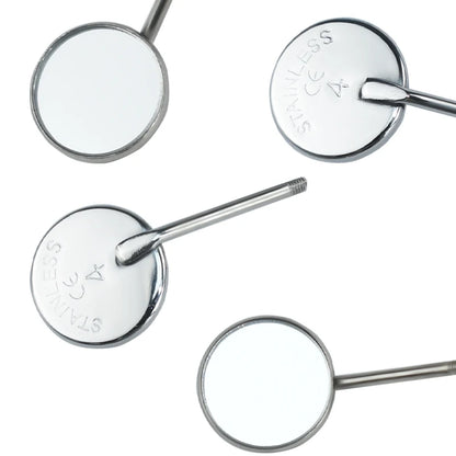 Dental Mirror Stainless Steel Mouth Mirror Dental Hygiene Kit Instrument Dental Reflector Dentist Tools.
