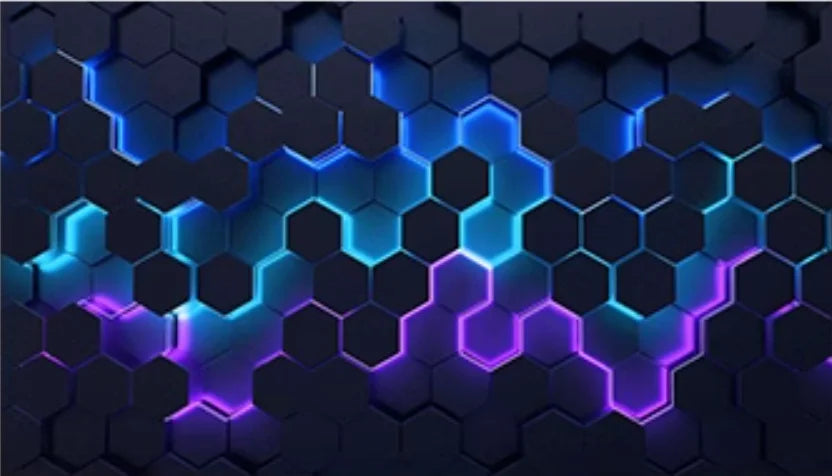 Custom Technology oriented KTV wallpaper private rooms 3D concave hexagonal wall panels e-sports room geometric home decoration