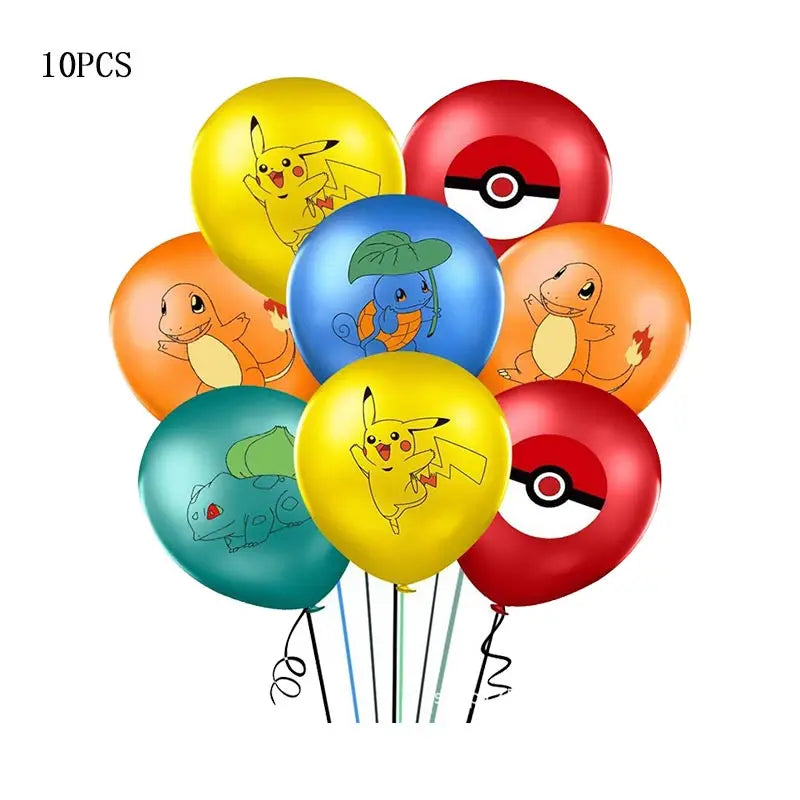 Pokemon Thema Geburtstag Party Dekoration Lieferungen Cartoon Pokemon Gehen Geschirr Tassen Teller Pikachu Ballon Für Baby Dusche Gefälligkeiten.