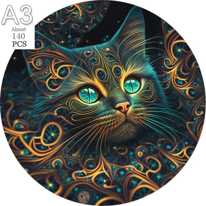 Deer in The Forest Wooden Puzzle Unique Shape Animal Puzzle Adult Relaxation Gift Exquisite Boxed Set with Decorative Artworks