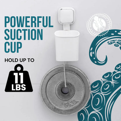 TAILI Zahnbürstenhalter mit Saugnapf für die Dusche, bohrfrei, abnehmbare Zahnpasta, selbstentleerender Rasiererhalter, Organizer für Badezimmer