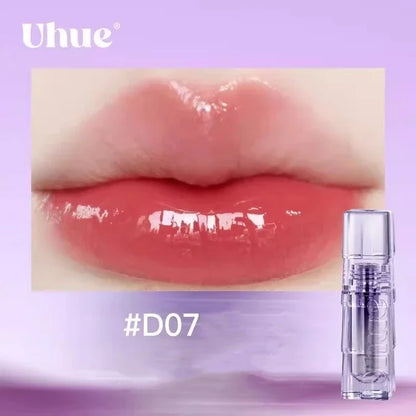 Uhue Lip Gloss Moisturizing Hydrating Glass Lip Glaze Crystal Fruit Nourishing Lipstick for Women Lipstick Makeup Cosmetics