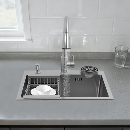 Stainless Steel Multifunctional Sink With Faucet Kitchen Sink Under Table Sink Large Sink