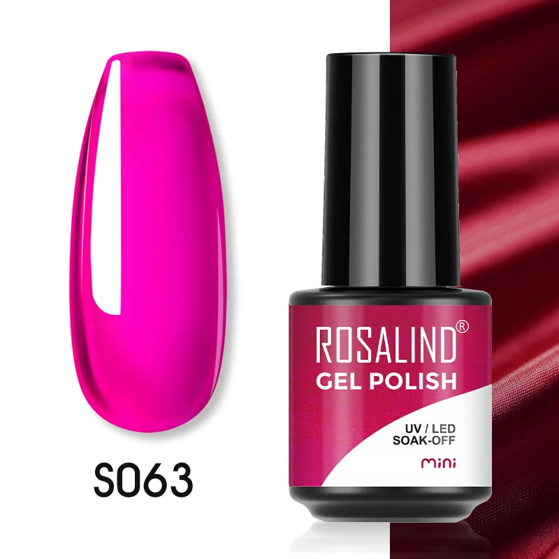 ROSALIND Red Series UV Nail Gel Hybrid Varnish Semi Permanent For Manicure Art Nail Polish Matt Base Top Coat Gel Nail Polish