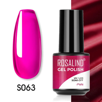 ROSALIND Red Series UV Nail Gel Hybrid Varnish Semi Permanent For Manicure Art Nail Polish Matt Base Top Coat Gel Nail Polish