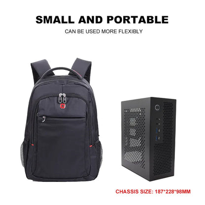 HTPC Computer Case Mini ITX Gaming PC Chassis Desktop Chassis USB3.0 Computer Case Home Computer Case Black and Silver.