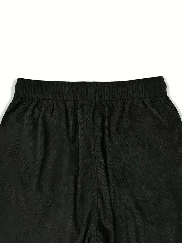 Men's corduroy loose European size hanging multi-functional casual straight leg pants, suitable for daily travel.