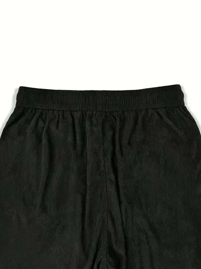 Men's corduroy loose European size hanging multi-functional casual straight leg pants, suitable for daily travel.