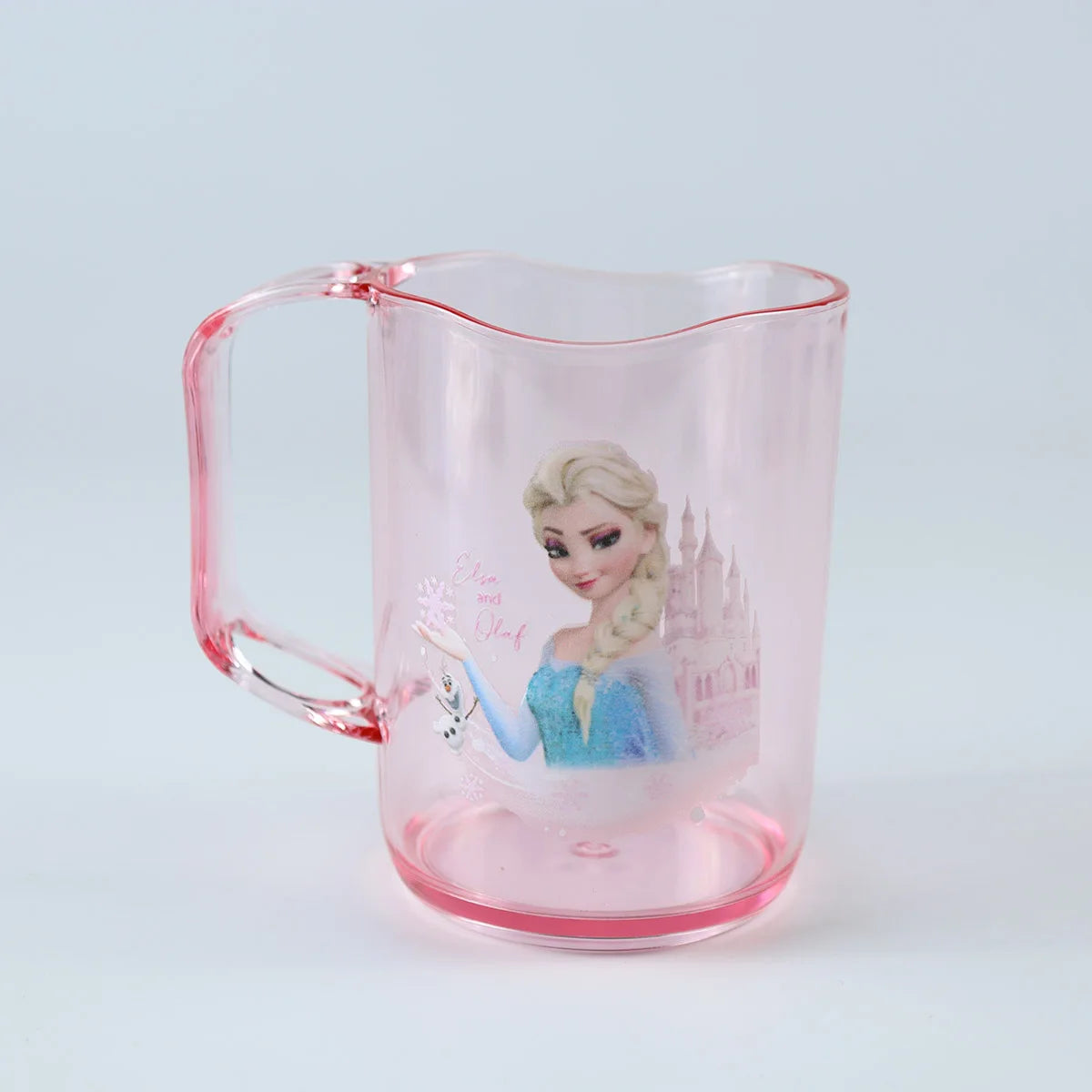 Disney New Frozen Princess Elsa Cartoon Washable Mouthwash Cup for Men and Women Plastic Wash Cup.
