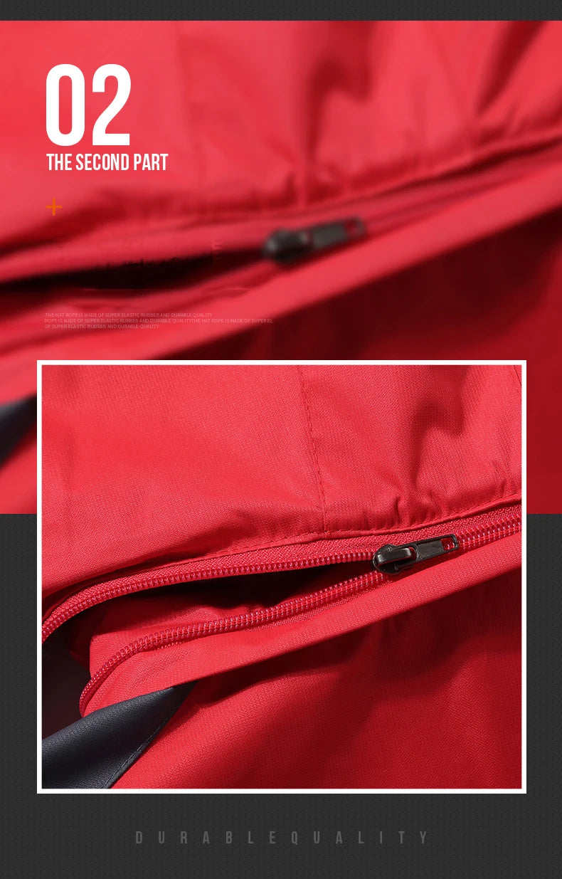 Warm Jacket Men's Plus Size L-9XL Winter Plus Velvet Thickened Cold-proof Outdoor Red Black Blue Hooded Mountaineering Suit.