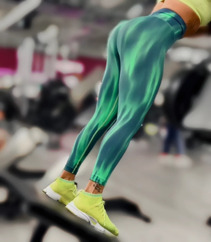 New Women Tie dye High Waist Legging Push Up Scrunch Gym Sports Yoga Pants Elastic Soft Tights Workout Booty Leggins Nylon