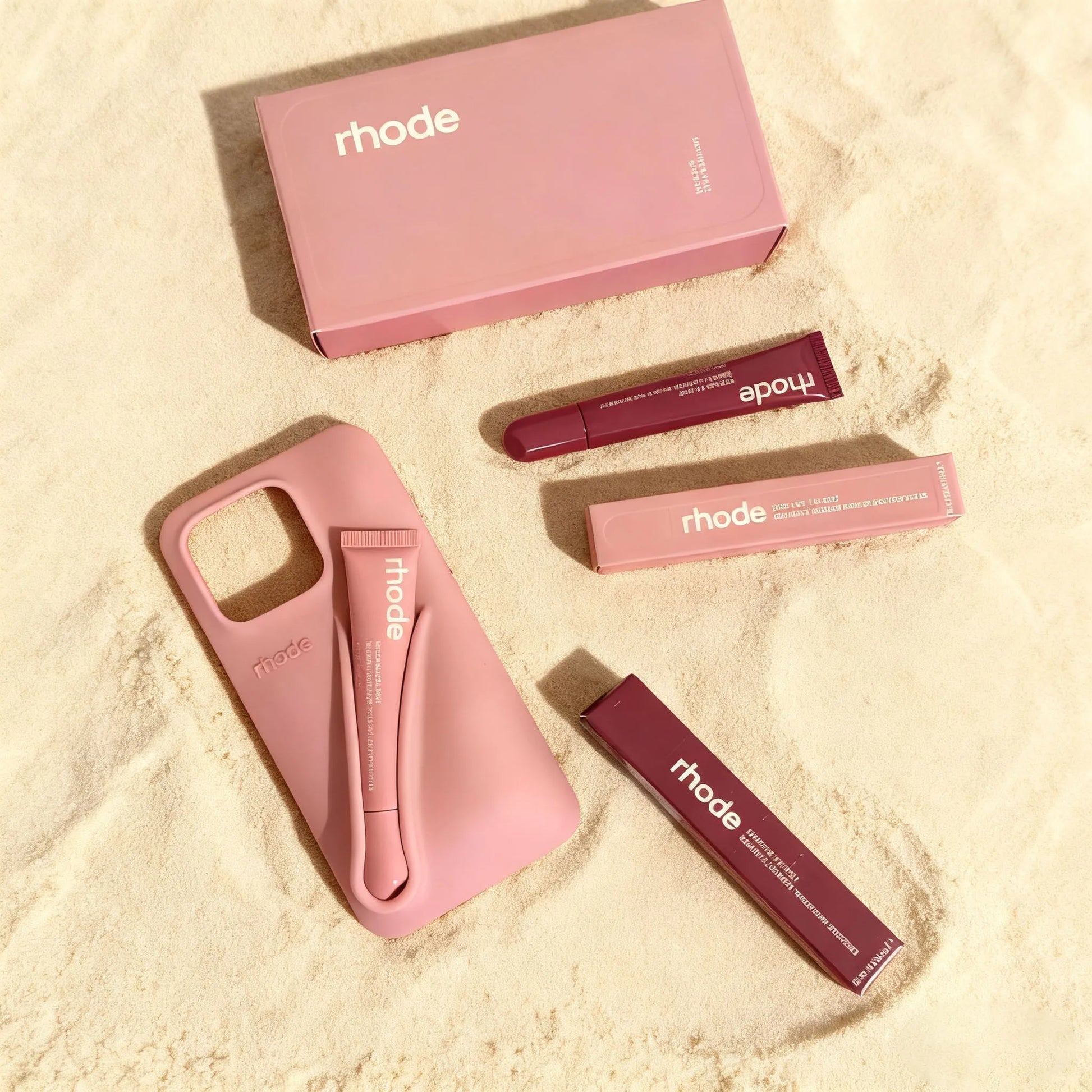 Phone Case for IPhone 15 16 14 13 12 11 Pro Max Plus 17 Air Lip Gloss Holder Silicone Shockproof Cover with Box and Lipstick.