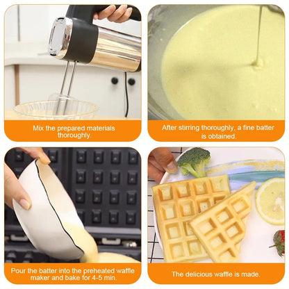 Mini Waffle Maker Sandwich Machine Cake Maker Nonstick Electric Baking Pan Multi Functional Dessert Breakfast Machine.
