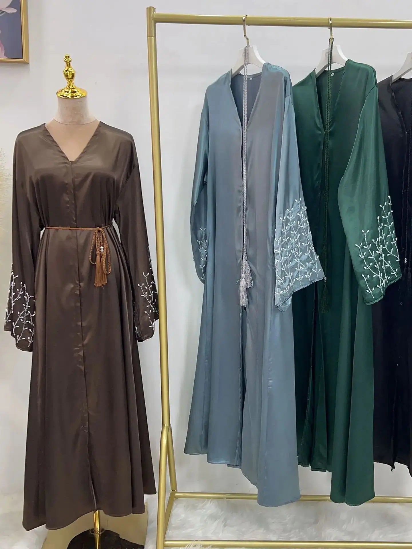 Ramadan Open Abaya Damen Dubai Luxury Islam Muslim Modest Kimono African Dresses For Women Kebaya Kaftan Robe Musulman.