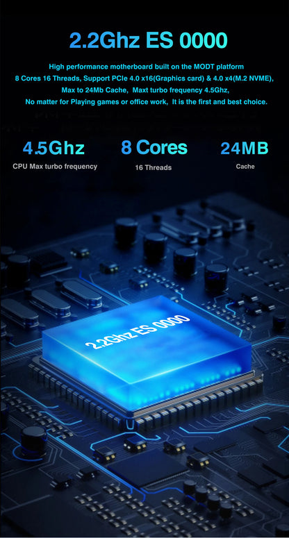 G613 DIY Gamer Motherboard with 11th Core CPU 0000 ES 2.2GHz 8C16T (Refer to i7 11800 ) DDR4 1151 Mainboard.