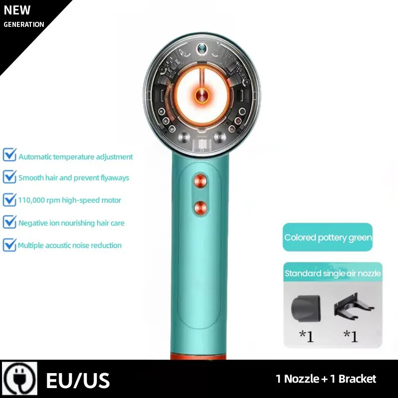 Professional Negative Ion High Speed Hair Dryer 220V Leafless Thermostatic Hair Dryer 1600W High Power Hair Dryer Styling Tool.