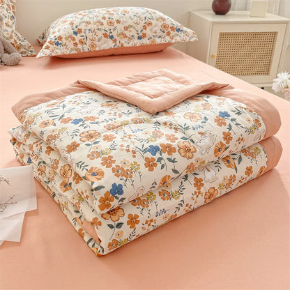 Printed Thin Duvet Skin-friendly Comforter 100x150cm for Kids Quilt Soft Bedspread Summer Blanket edredones (No Pillowcase)