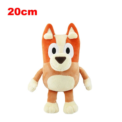 20/30CM Bluey Bingo Plush Dolls Cute Cartoon Christmas Hat And Shining Star Eye Anime Figure Stuffed Toys Birthday Gift For Kids.