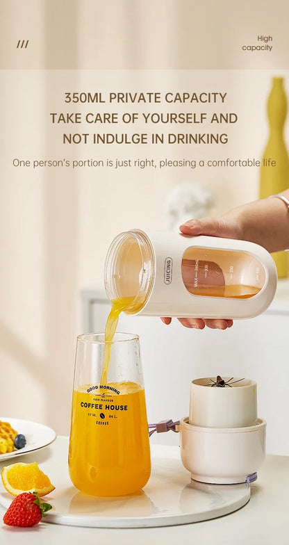 Portable Multi-function USB Wireless Juicer 12-blade Head Fast Juice Extraction 2600mAh Capacity Indoor and Outdoor Mixing Cup.