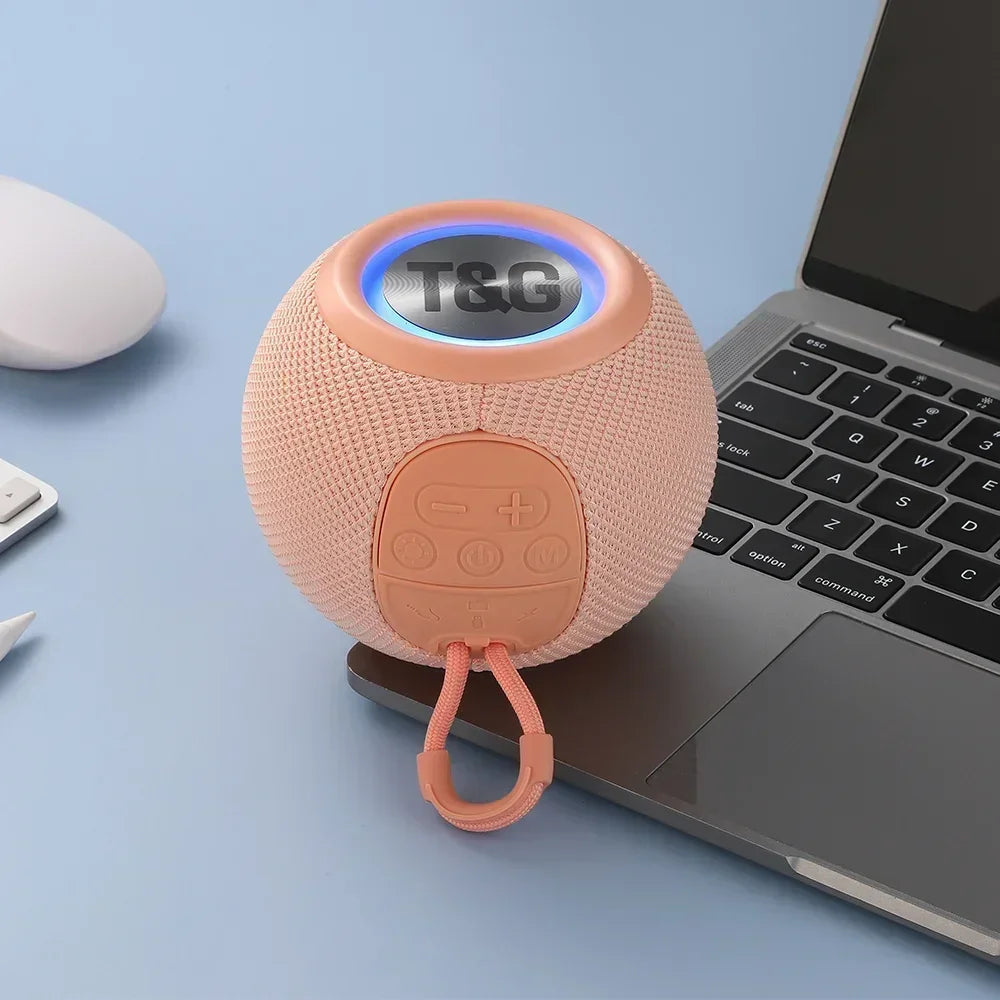 T&G TG337 Bluetooth Speaker Portable TWS Wireless Mini Bass Boombox LED Loudspeaker IPX7 Outdoor Music Player Support BT AUX FM.