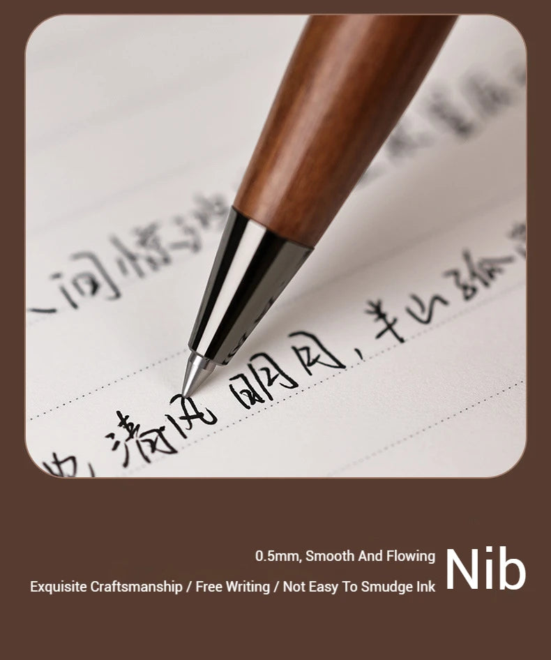 Luxuriöser Kugelschreiber aus Holz und Metall, mittlere Spitze, für Geschäftsbüros, Schule, Büromaterial.