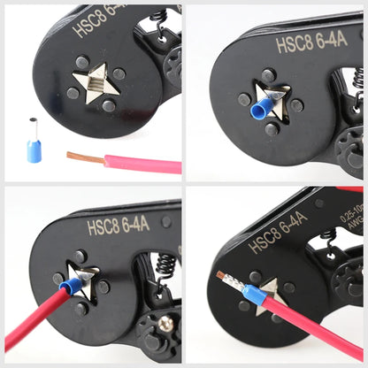 Crimp zange hsc8 6-4a Rohr klemme Crimper Draht Mini Ferrule Crimper Werkzeuge Haushalt Elektro-Kit mit Box