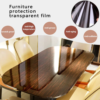 Glass Window Film Transparent PVC Self-adhesive Window Stickers Kitchen Stove Desk Countertop Self-adhesive Furniture Stickers.