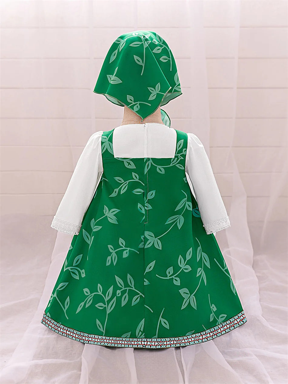 Mädchen Martha Cosplay Prinzessin Kleid Kleinkind Cartoon Bär Bühne Leistung Kleidung Kinder Karneval Party Maskerade Kleidung