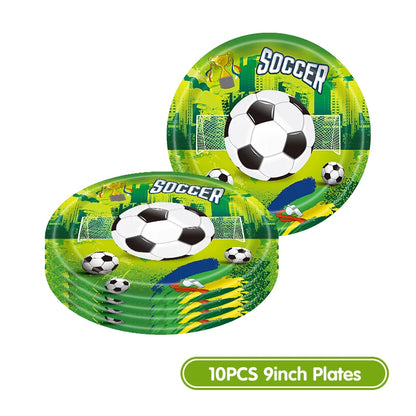Fußball Geburtstag Dekoration Party Supplies Geschirr Luftballons Set Süßigkeiten Geschenkboxen Fußball Geburtstagsgeschenke Kinder Geburtstagsgeschenke.