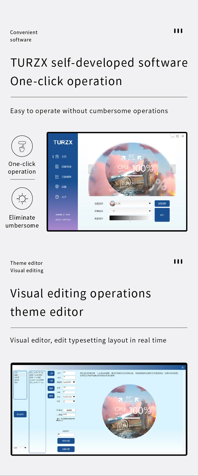3.5 / 5 Inch IPS Type-C Secondary Screen Mini Computer USB Display CPU GPU RAM HDD Monitor with Holder Metal Case No Use AIDA64