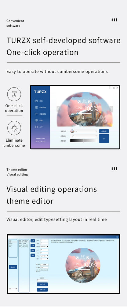3.5 / 5 Inch IPS Type-C Secondary Screen Mini Computer USB Display CPU GPU RAM HDD Monitor with Holder Metal Case No Use AIDA64