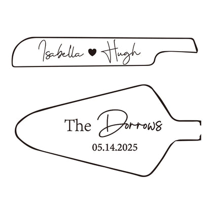 Personalised Wedding Cake Knife Shovel Custom Bride Gift Gold/Silver Cutting Server Set Engraved Birthday Party Cake Dinner Deco.