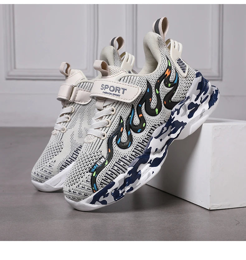Boys Running Shoes 2022 Design Children Sneakers Mesh Kids Casual Sneakers 7-12 Years Children Sneakers for Boys.